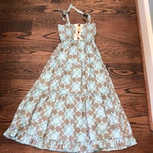 Mustard Pie smocked maxi dress size 12